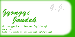 gyongyi jandek business card